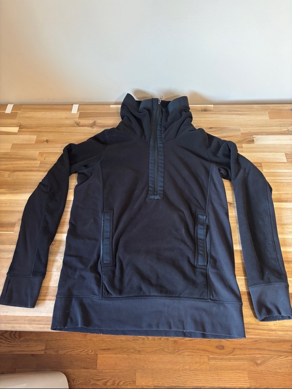 lululemon athletica Black Women's Quarter-Zip Funnel Hoodie